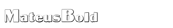 MateusBold font preview